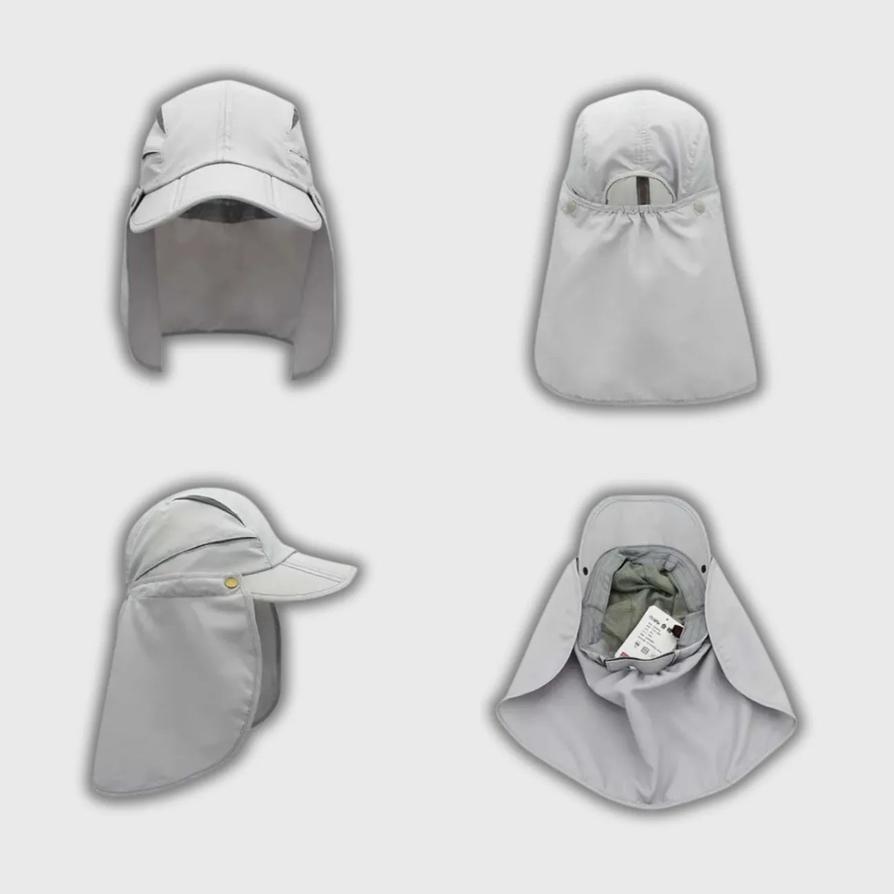 Casquette Anti-UV UPF50+ avec Pan de Nuque Amovible et Visière pour Randonnée