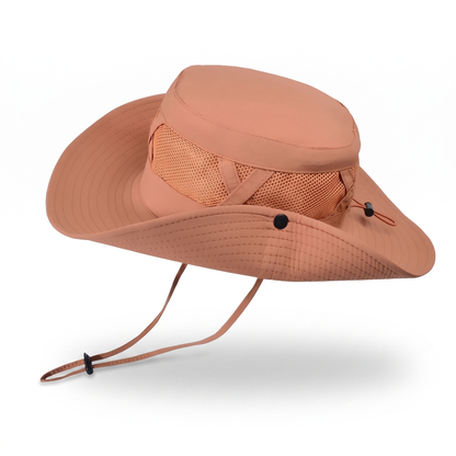 Breathable Hiking Hat with Wide Adjustable Brim