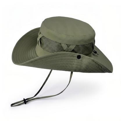 Breathable Hiking Hat with Wide Adjustable Brim