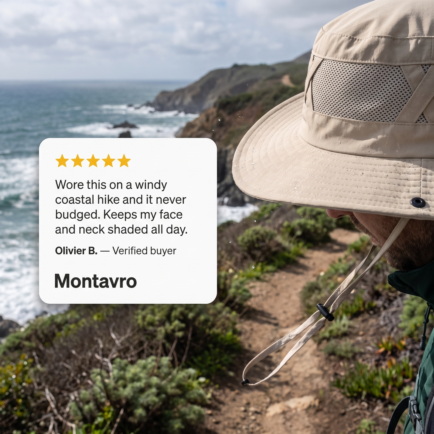 Breathable Hiking Hat with Wide Adjustable Brim