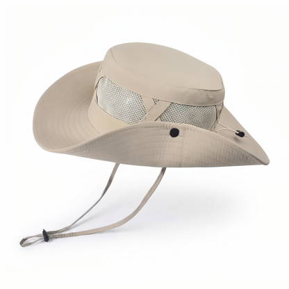 Breathable Hiking Hat with Wide Adjustable Brim