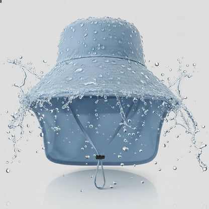 Chapeau de Randonnée Femme Anti-UV à Large Bord et Pan de Nuque
