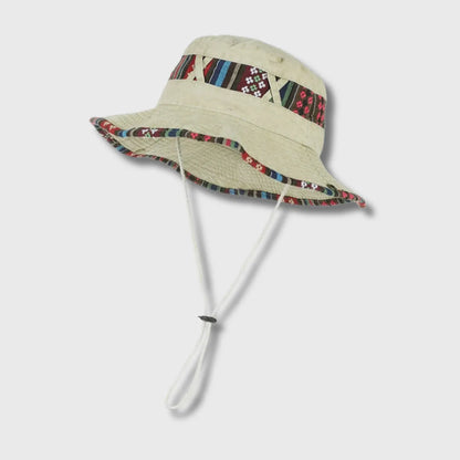 Chapeau de Trekking Anti-UV à Large Bord et Cordon Réglable pour Randonnée