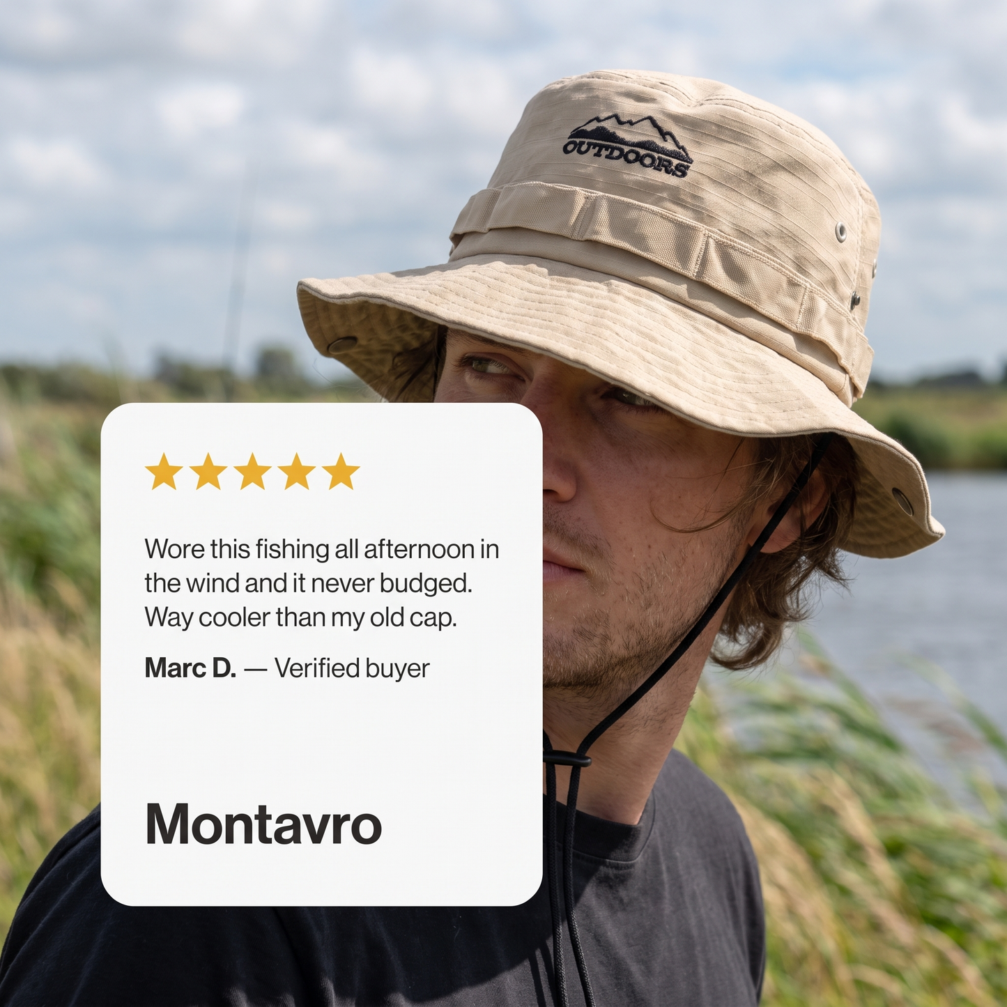 Adjustable and Foldable Cotton Outdoor Sun Hat for Hiking