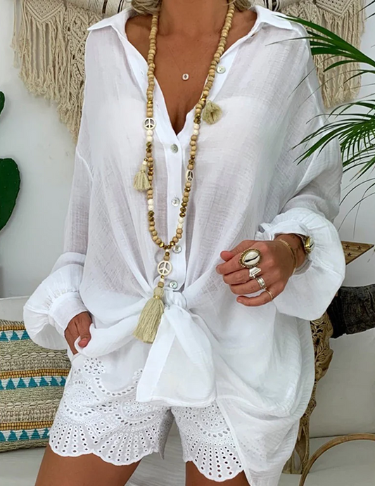 Chemise Femme - Manches Longues Col Classique