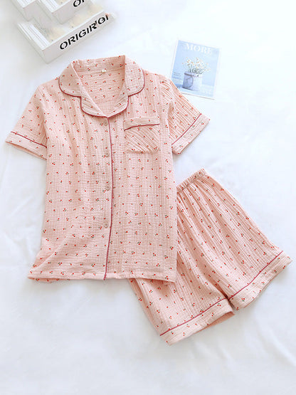Chloé – Pyjama en coton doux à imprimé cerises