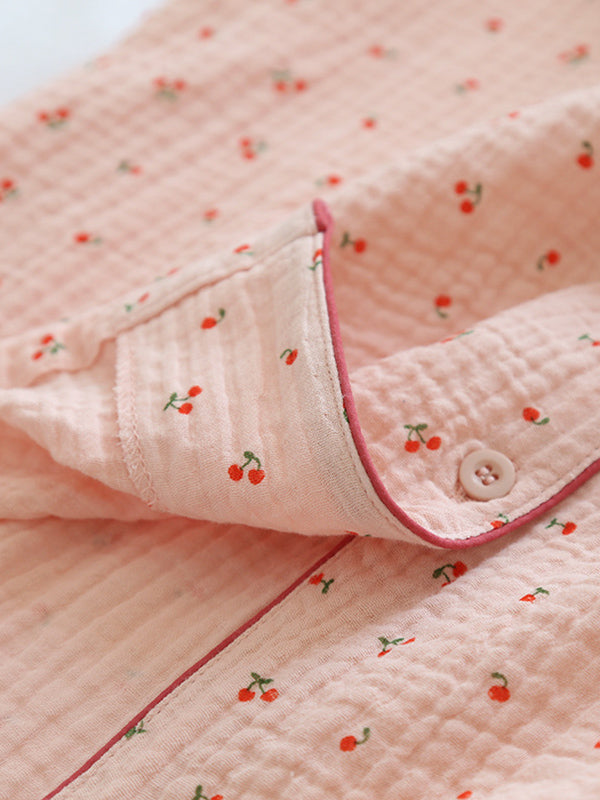 Chloé – Pyjama en coton doux à imprimé cerises
