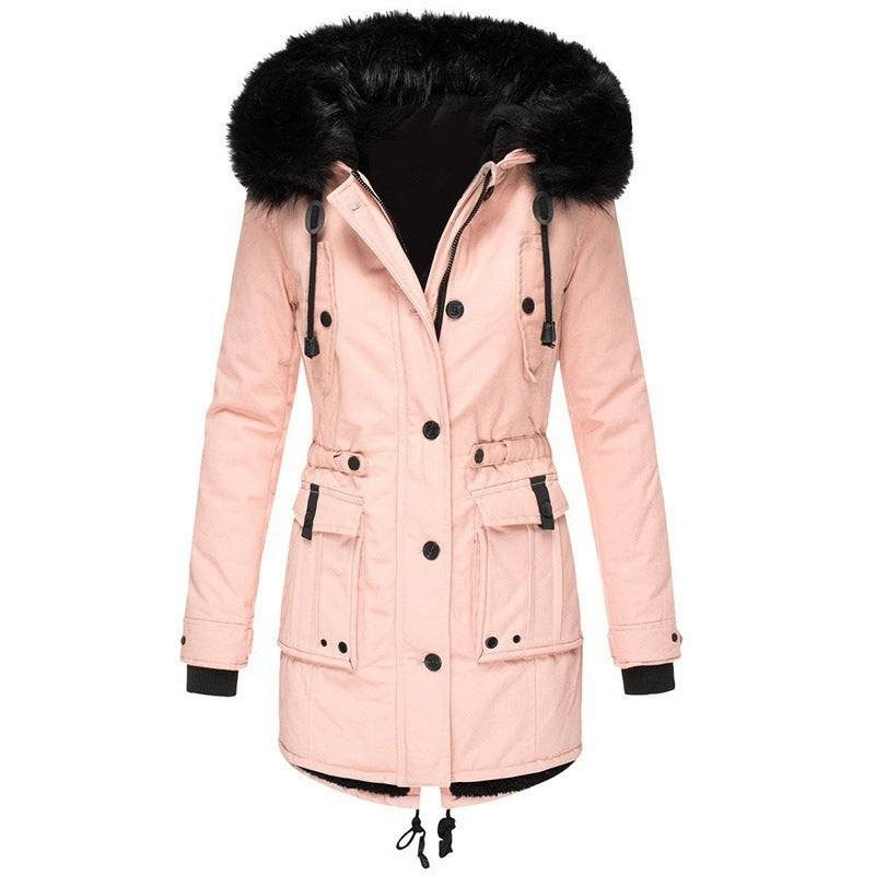 Emma – Parka d’hiver chaude avec col en fausse fourrure