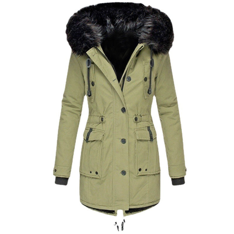 Emma – Parka d’hiver chaude avec col en fausse fourrure