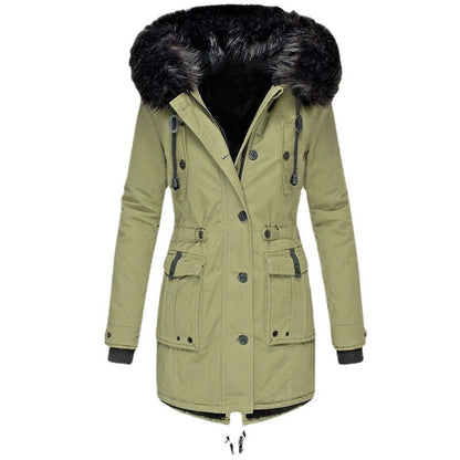 Emma – Parka d’hiver chaude avec col en fausse fourrure