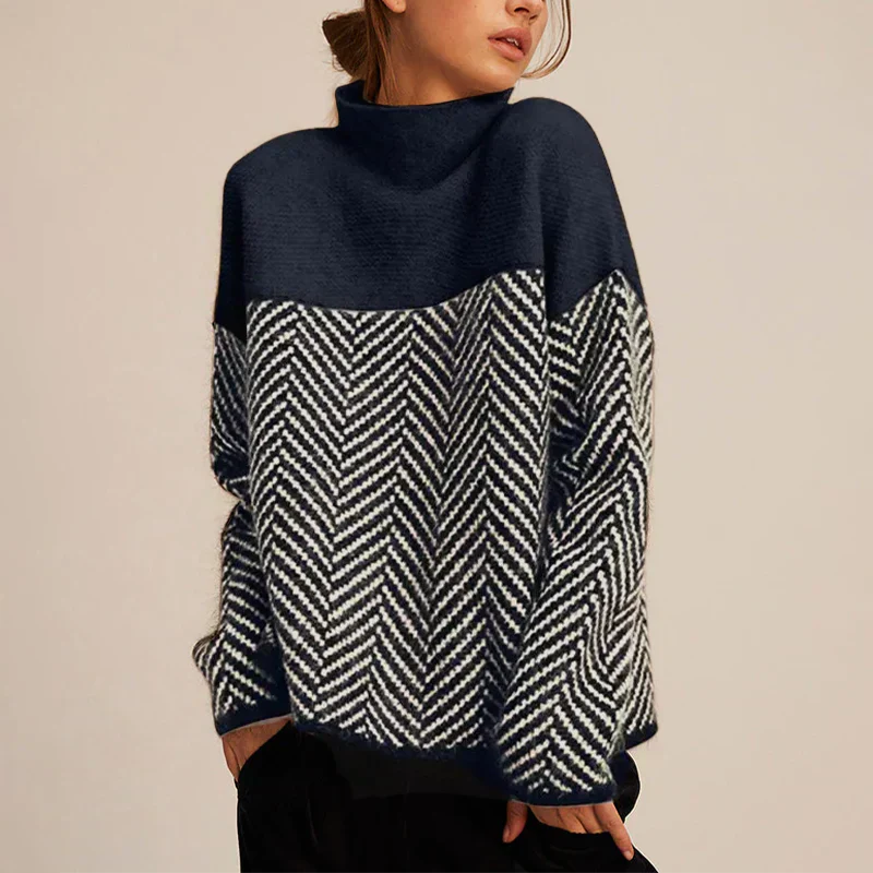 Emma – Soft pullover with chevron pattern