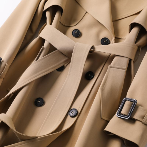 Emma – Elegant trench coat in structured polyester