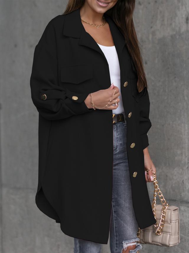 Emma – Soft and elegant jacket in linen-look wool
