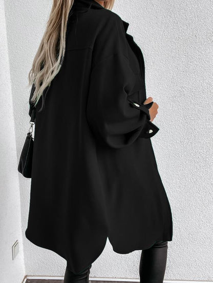 Emma – Soft and elegant jacket in linen-look wool