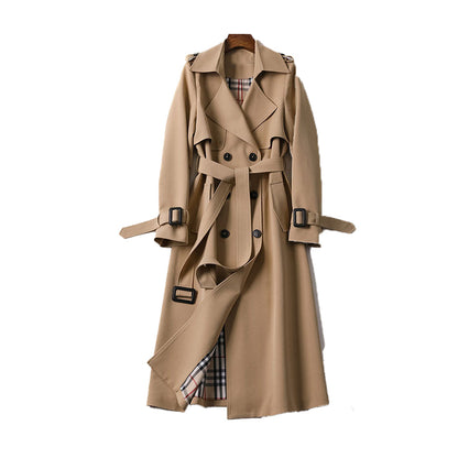 Emma – Elegant long double-breasted trench coat