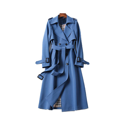Emma – Elegant long double-breasted trench coat