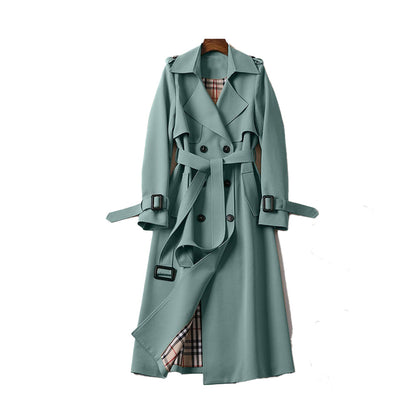Emma – Elegant long double-breasted trench coat