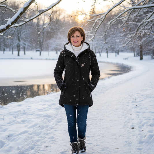 Emma – Elegant winter parka lined with sherpa