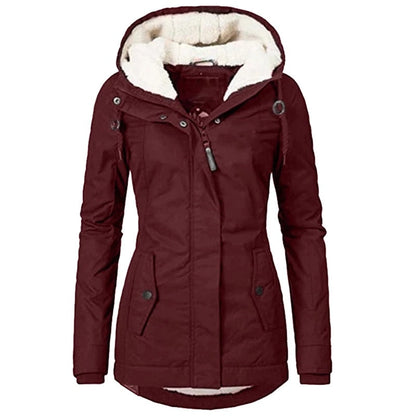 Emma – Elegant winter parka lined with sherpa