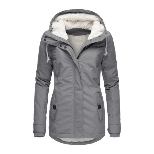 Emma – Elegant winter parka lined with sherpa