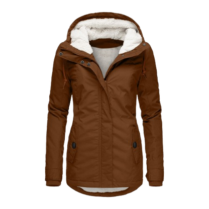 Emma – Elegant winter parka lined with sherpa