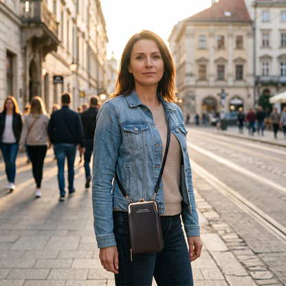 Emma Elegant Leather Phone Bag