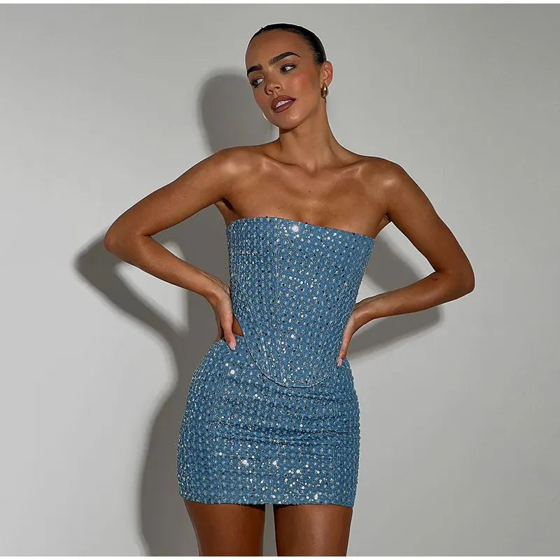 Ensemble Deux Pièces Femme - Pantalon Taille Haute Évasé