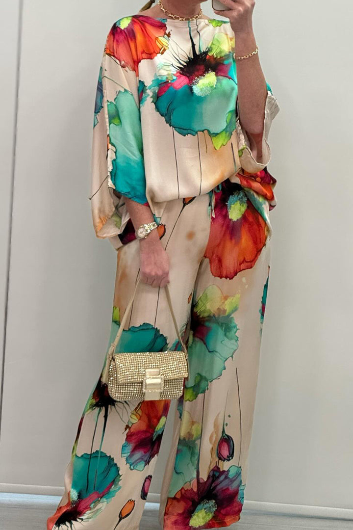 Ensemble Femme - Haut Fluide Kaftan et Pantalon Large