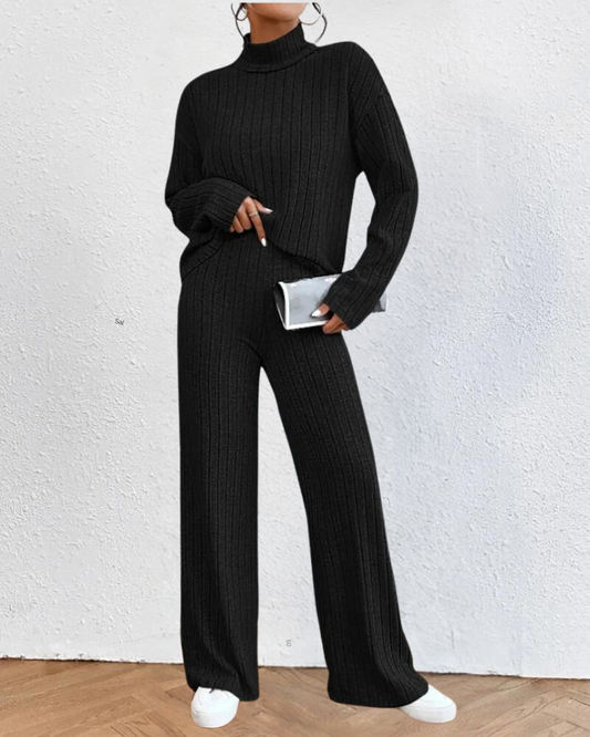 Ensemble Femme en Maille - Col Roulé - Manches Longues