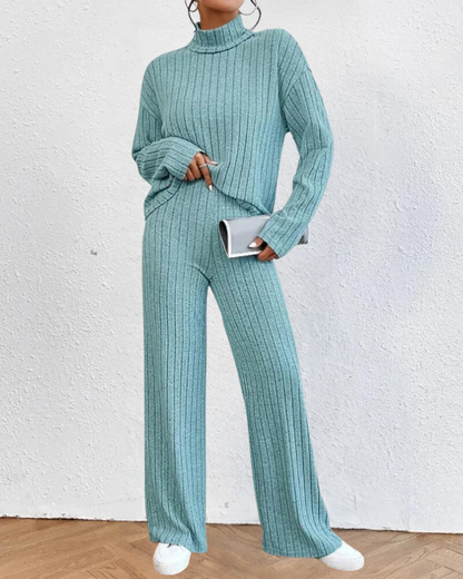 Ensemble Femme en Maille - Col Roulé - Manches Longues