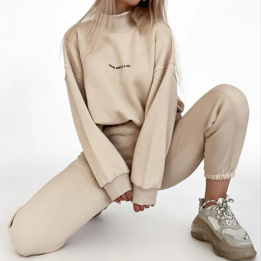 Ensemble Loungewear Femme - Sweatshirt Oversize + Jogger Taille Élastique