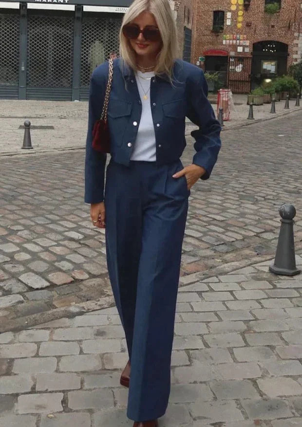 Ensemble streetwear en jean pour femme