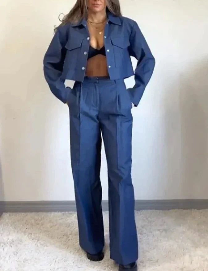 Ensemble streetwear en jean pour femme