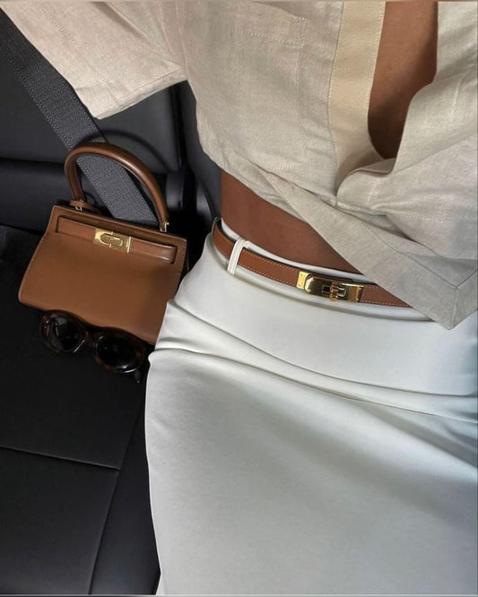Eva Elegant Belt in Refined Faux Leather