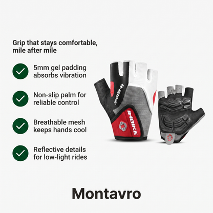 Breathable Cycling Gloves – Gel Padded with Reflective Details