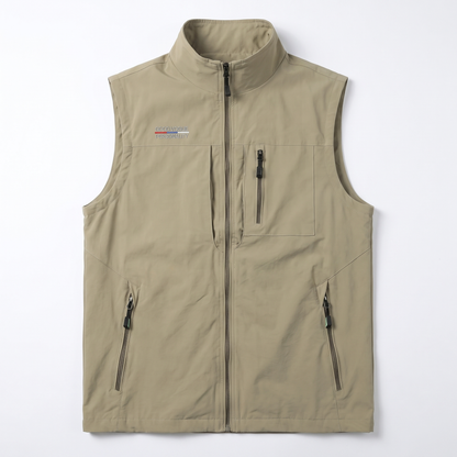 Lightweight Men's Vest with Multiple Pockets for Outdoor Activities