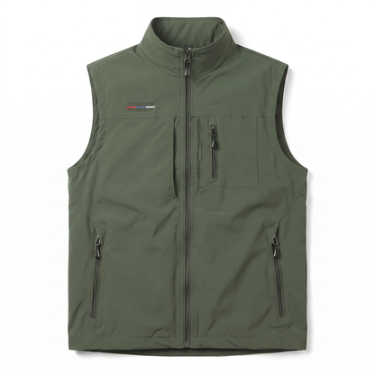 Lightweight Men's Vest with Multiple Pockets for Outdoor Activities