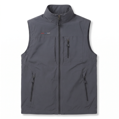 Lightweight Men's Vest with Multiple Pockets for Outdoor Activities
