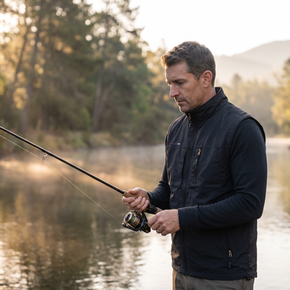 Lightweight Men's Vest with Multiple Pockets for Outdoor Activities