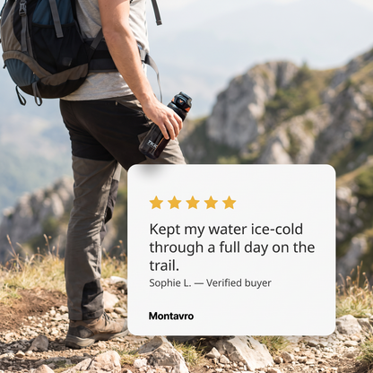 1L Tritan Hiking Water Bottle, Insulated and Durable