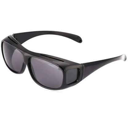 Anti-Glare Yellow Lens Glasses, Wrap-Around Frame for Driving and Fishing