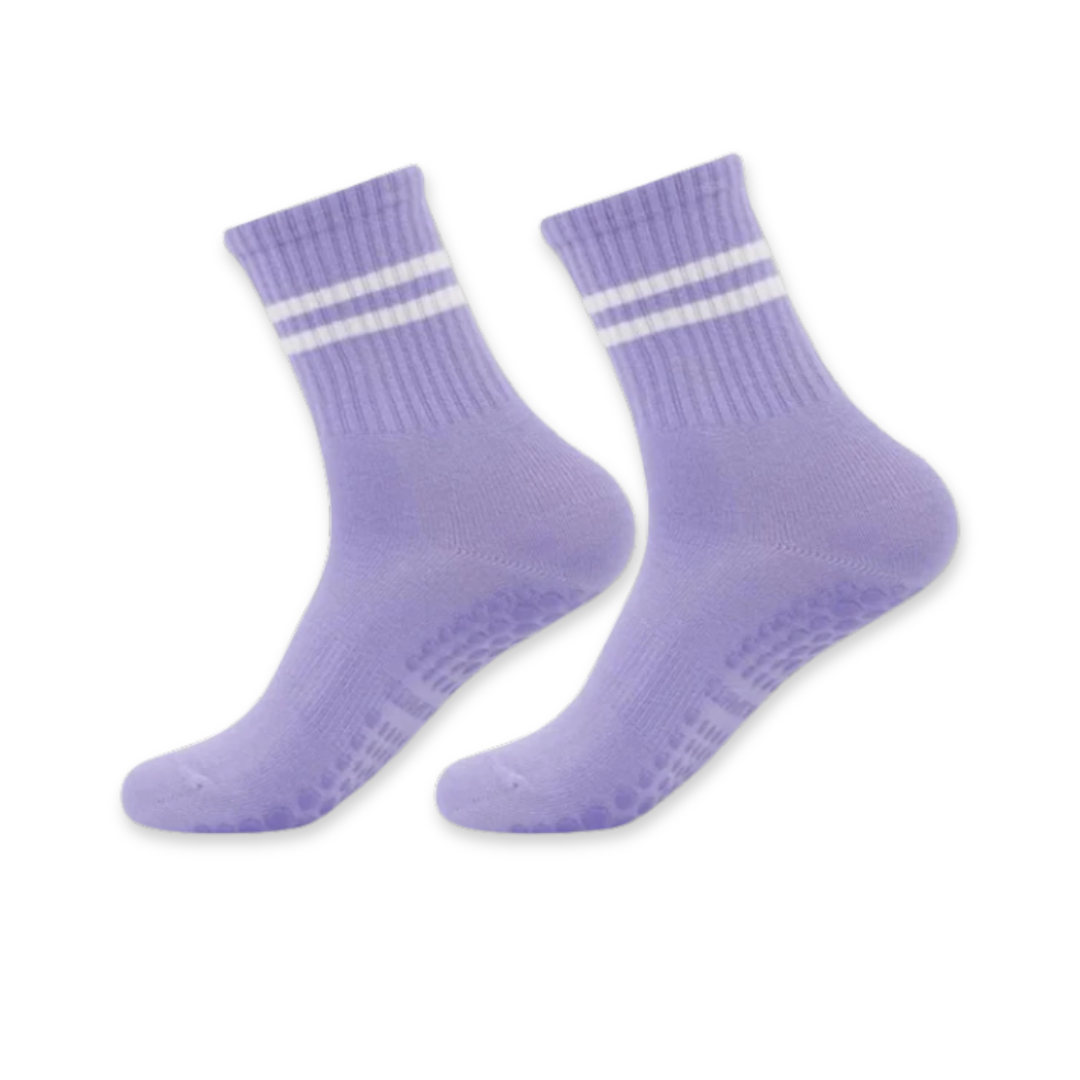Chaussettes Hautes Pilates Pour Yoga Anti-slip Et Confort