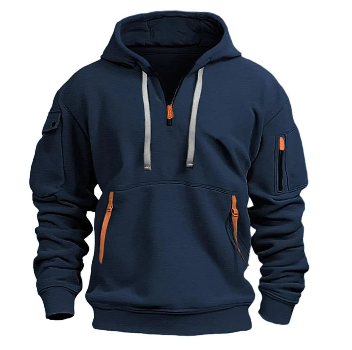 Hoodie Homme Léger Demi-Zip pour Activités Extérieures