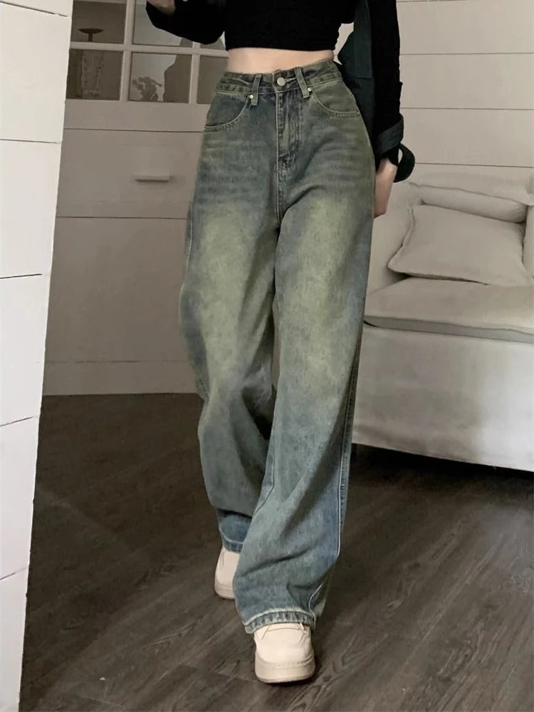 Damejeans med høyt liv - Komfortabel vintage denimstil