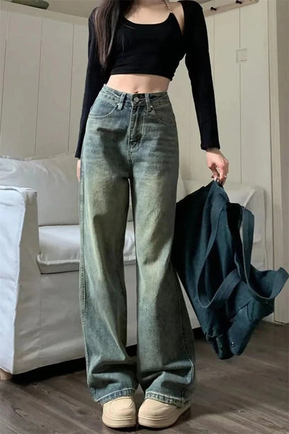 Damejeans med høyt liv - Komfortabel vintage denimstil
