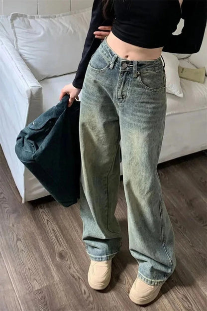 Damejeans med høyt liv - Komfortabel vintage denimstil