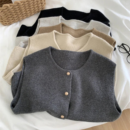 Léa Soft Sleeveless Knit Cardigan
