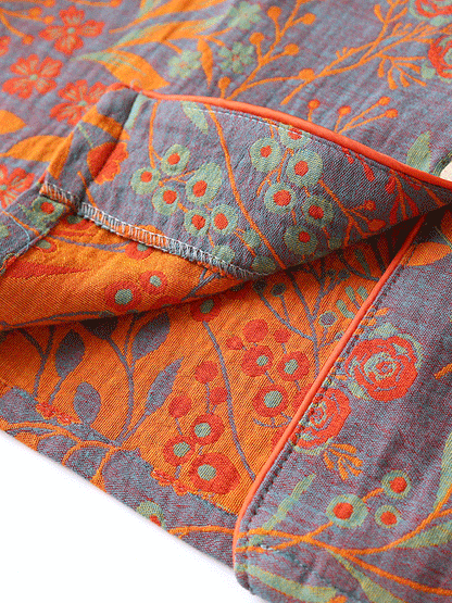 Léa Douce Pyjama en Coton à Imprimé Fleuri