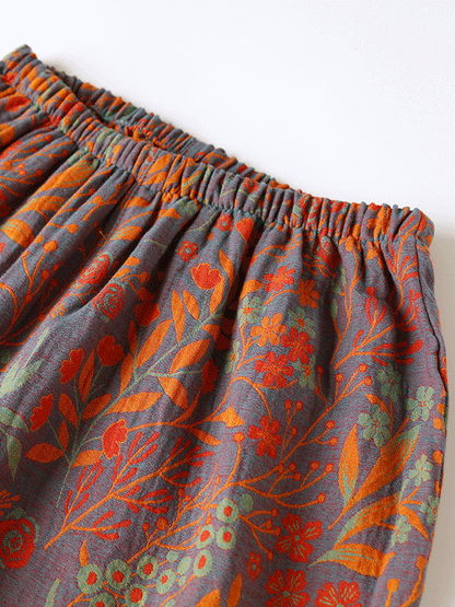 Léa Douce Pyjama en Coton à Imprimé Fleuri