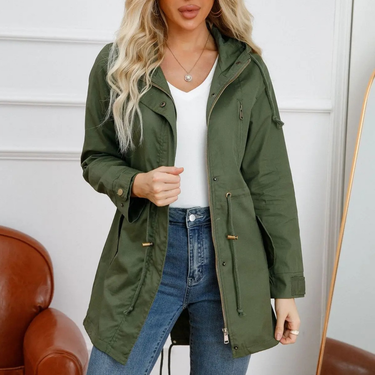 Léa – Veste élégante et imperméable en tissu respirant